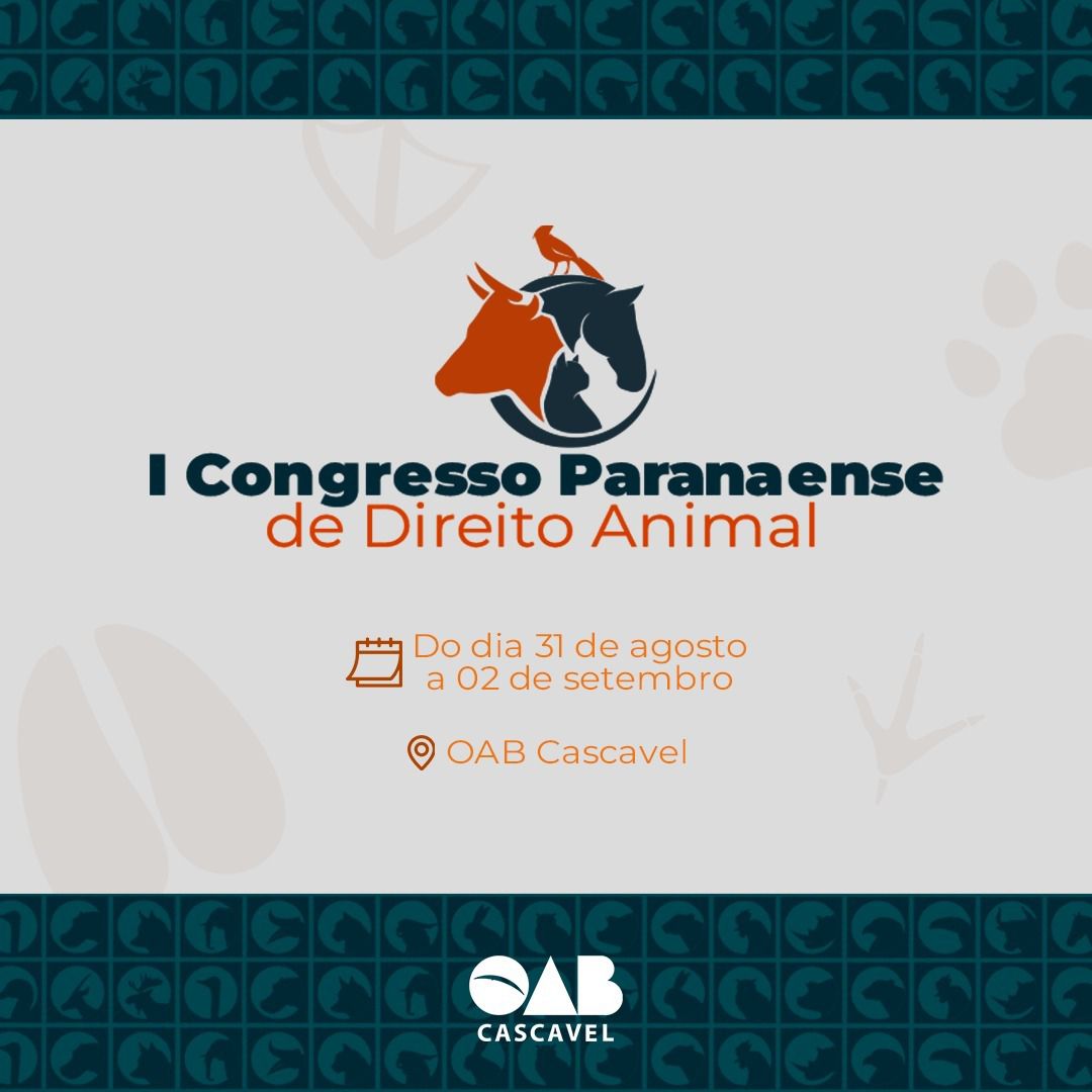 I Congresso Paranaense de Direito Animal será realizado em Cascavel